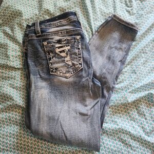 Miss Me Women's Skinny Jeans - Blue